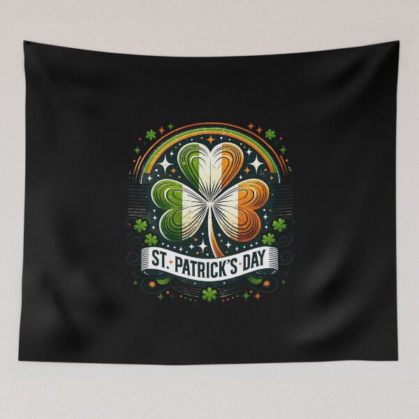 Item preview, Lucky Irish Flag Vintage Art – St. Paddy’s Day Print for Apparel & Stickers designed and sold by artedigital99.