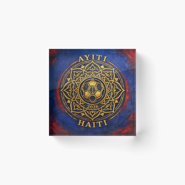 Item preview, Haiti Soccer Emblem 2026 Mandala Inspired designed and sold by BrickByDream.