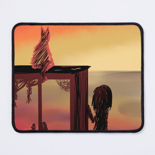 Item preview, A cat and a girl watching the sunset designed and sold by Caramel-lovest.