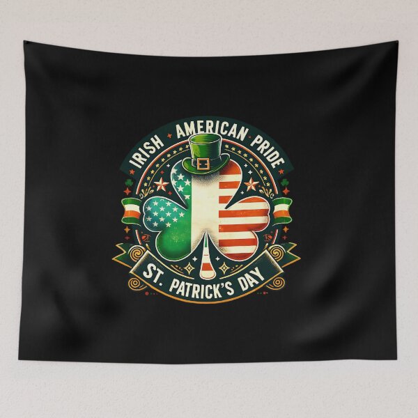 Item preview, Retro Irish Lucky Vibes – Classic Green White Orange Flag Design designed and sold by artedigital99.