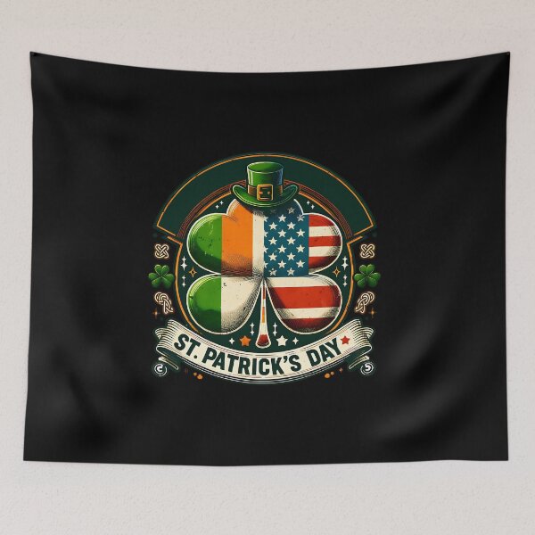 Item preview, Retro Ireland Flag Tee Design – Festive St. Patrick’s Day Print designed and sold by artedigital99.