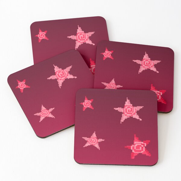 Item preview, Red background print with stars. Pixel art. designed and sold by YaroshMaria.