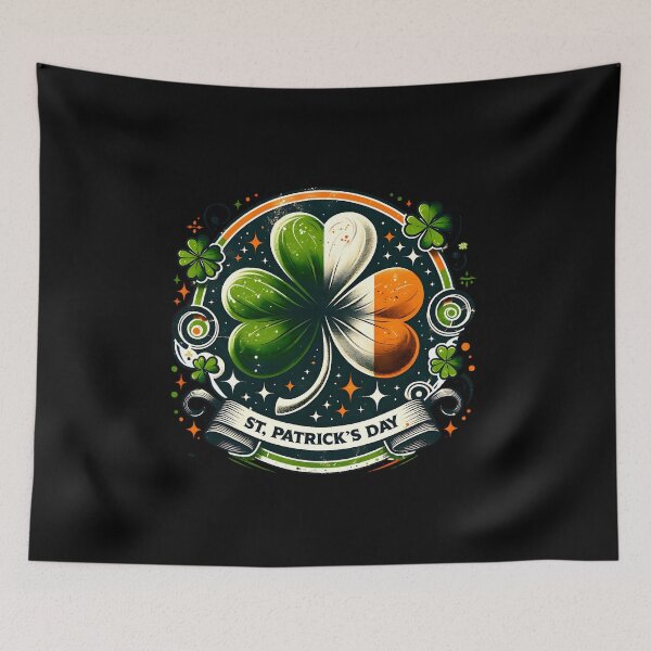 Item preview, Retro Ireland Flag Tee Design – Festive St. Patrick’s Day Print designed and sold by artedigital99.