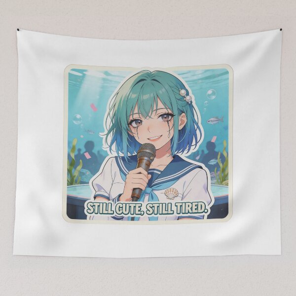 Item preview, Still Cute, Still Tired – Exhausted Marina Idol designed and sold by Panda LuL Art.