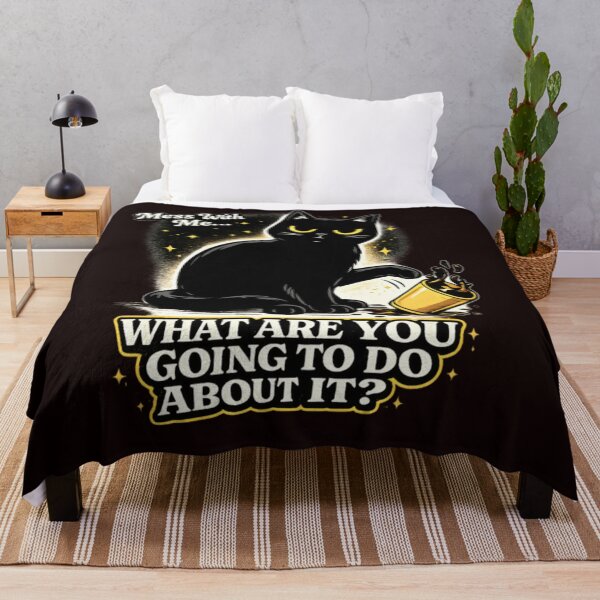Item preview, Mess With Me – Sassy Black Cat Attitude Funny designed and sold by CatLovers Studio.