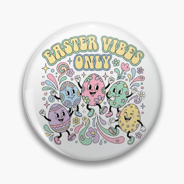 Aperçu de l'œuvre Fête des œufs de Pâques pastel et groovy créée et vendue par Quiet Mode Studio.