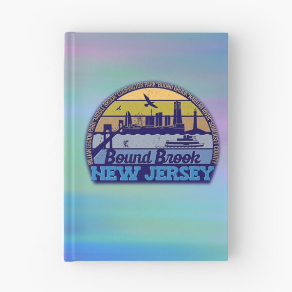 Item preview, Bound Brook New Jersey Sunset Retro Vintage Local Pride Logo designed and sold by CRHPOD20.