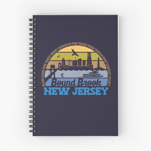 Item preview, Bound Brook New Jersey Sunset Retro Vintage Local Pride Logo designed and sold by CRHPOD20.