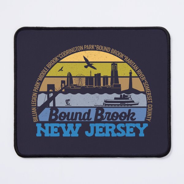 Item preview, Bound Brook New Jersey Sunset Retro Vintage Local Pride Logo designed and sold by CRHPOD20.