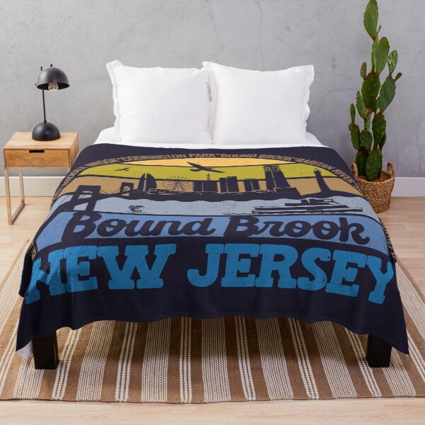 Item preview, Bound Brook New Jersey Sunset Retro Vintage Local Pride Logo designed and sold by CRHPOD20.