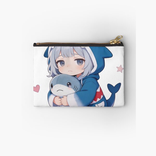 Item preview, Emotional Support Creature – Plush Shark and Tired Girl designed and sold by Panda LuL Art.