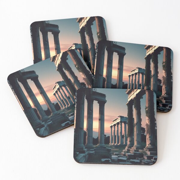 Item preview, Abandoned Temple Interior — Romantic Ruins Classical Architecture Print designed and sold by semenol.