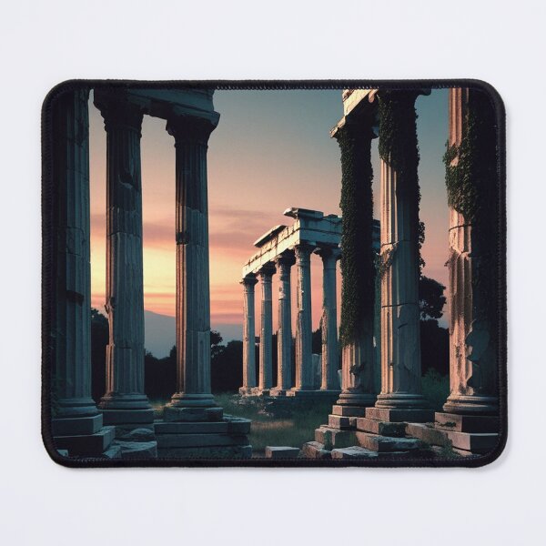 Item preview, Abandoned Temple Interior — Romantic Ruins Classical Architecture Print designed and sold by semenol.