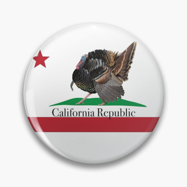 Item preview, A Wild Turkey Struts Across the California Bear Flag designed and sold by Wild DeZigns .