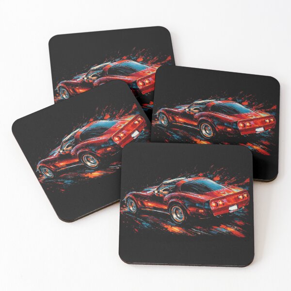 Item preview, 1980 Corvette C3 – Red American Sports Car Art Print designed and sold by Stinky Lincy's Apparel Company.