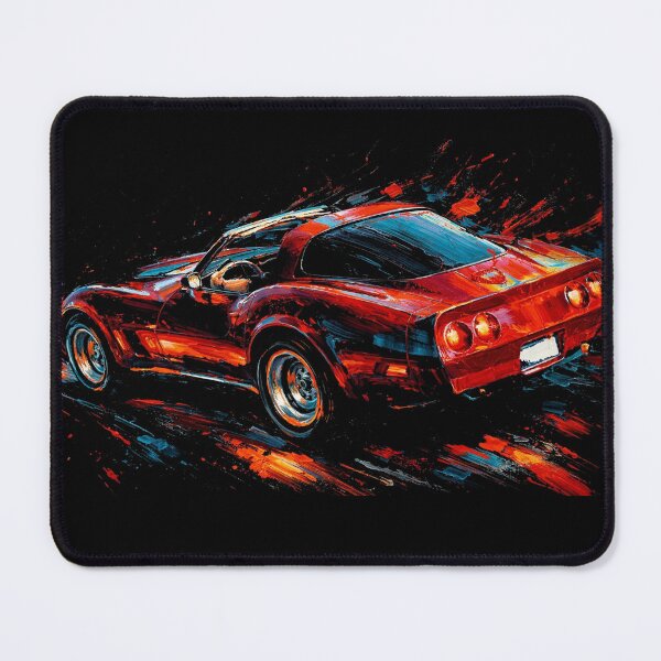 Item preview, 1980 Corvette C3 – Red American Sports Car Art Print designed and sold by Stinky Lincy's Apparel Company.