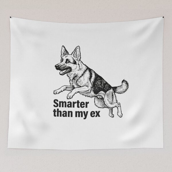 Item preview, German Shepherd – Smarter Than My Ex | Funny Smart Dog Shirt designed and sold by PhokaPhokich.