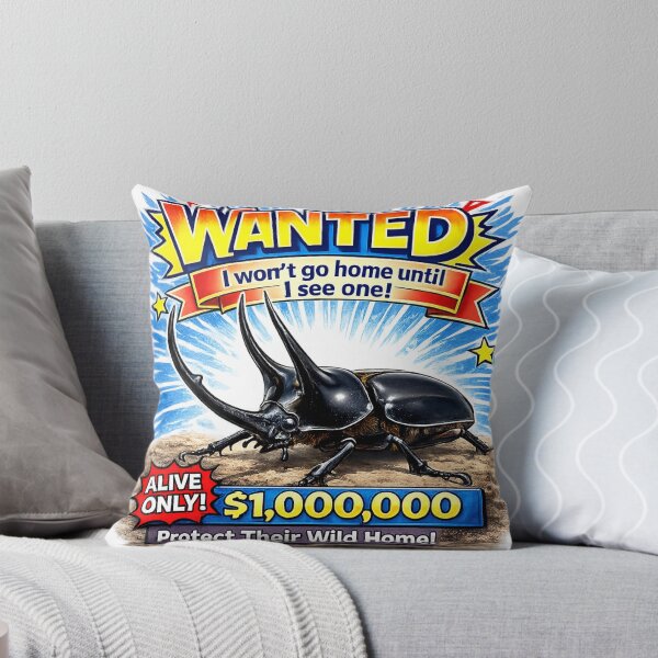 Item preview, WANTED Caucasus Beetle T-Shirt – Giant Rhinoceros Beetle Bug Hunter Kids Gift Protect Their Wild Home designed and sold by Japanese Bug Hunter.