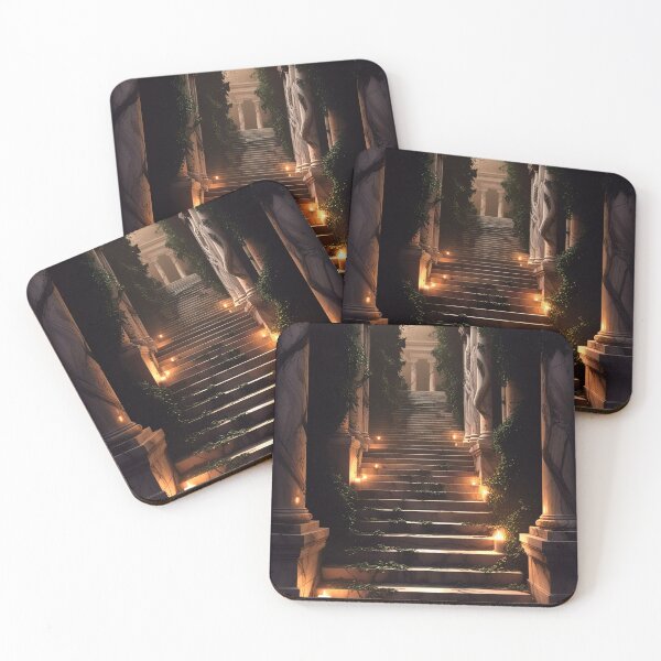 Item preview, Stone Staircase Leading Into Darkness — Romantic Ruins Architecture Art designed and sold by semenol.