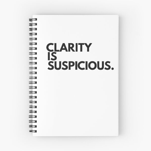 Item preview, Clarity Is Suspicious – Minimalist Writer & Editor Typography Poster designed and sold by PKDWriterMerch.