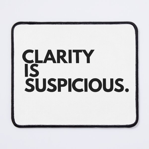 Item preview, Clarity Is Suspicious – Minimalist Writer & Editor Typography Poster designed and sold by PKDWriterMerch.