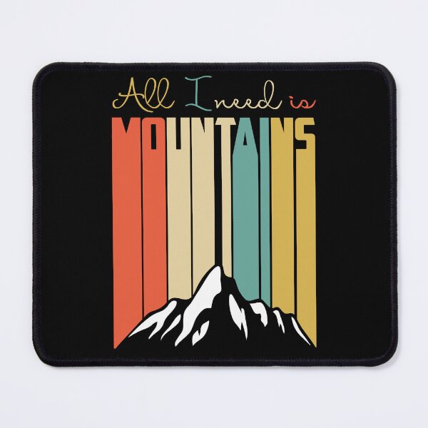 Item preview, All I Need Is Mountains – Vintage Hiking & Outdoor Adventure Design designed and sold by ArcticFoxStudio.