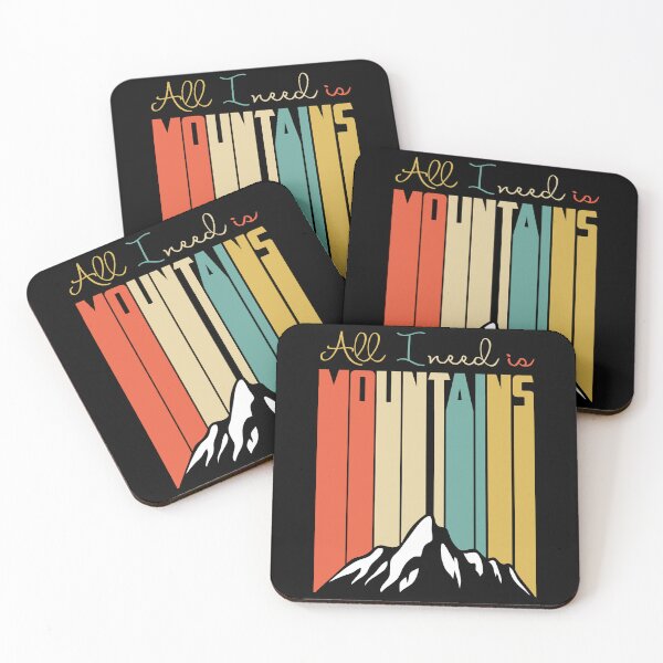 Item preview, All I Need Is Mountains – Vintage Hiking & Outdoor Adventure Design designed and sold by ArcticFoxStudio.