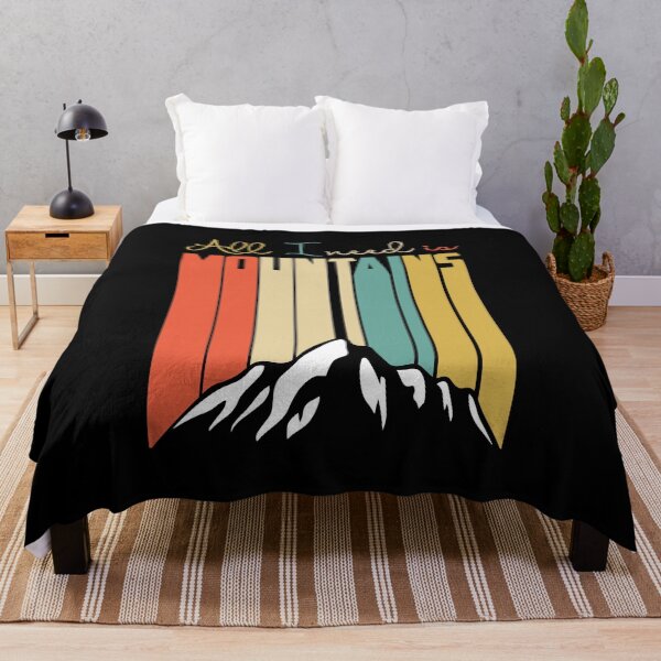 Item preview, All I Need Is Mountains – Vintage Hiking & Outdoor Adventure Design designed and sold by ArcticFoxStudio.