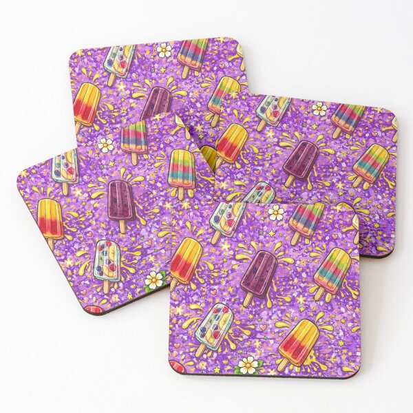 Item preview, Sweet Ice Pop Party on Purple designed and sold by VividOddityCo.