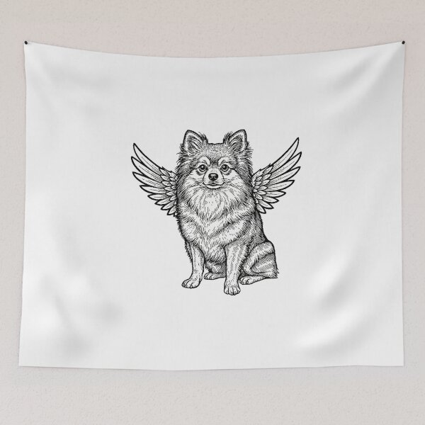 Item preview, Pomeranian Angel – Little Cloud Energy | Cute Fluffy Dog Shirt designed and sold by PhokaPhokich.