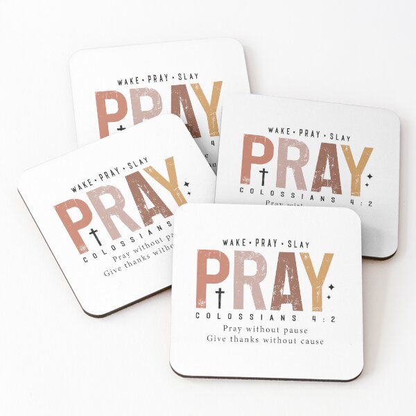 Item preview, Wake Pray Slay Christian Design – Colossians 4:2 Scripture Graphic for Faith Apparel designed and sold by Saxon Designs.