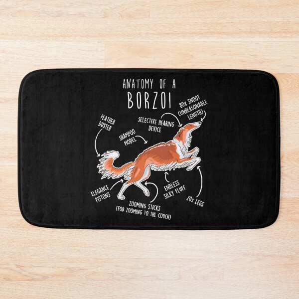 Item preview, Red Borzoi Dog Anatomy designed and sold by Clara Hollins.