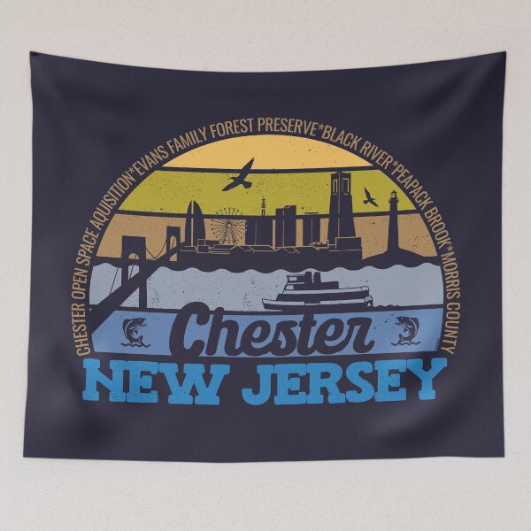 Item preview, Chester New Jersey Sunset Retro Vintage Local Pride Logo designed and sold by CRHPOD20.