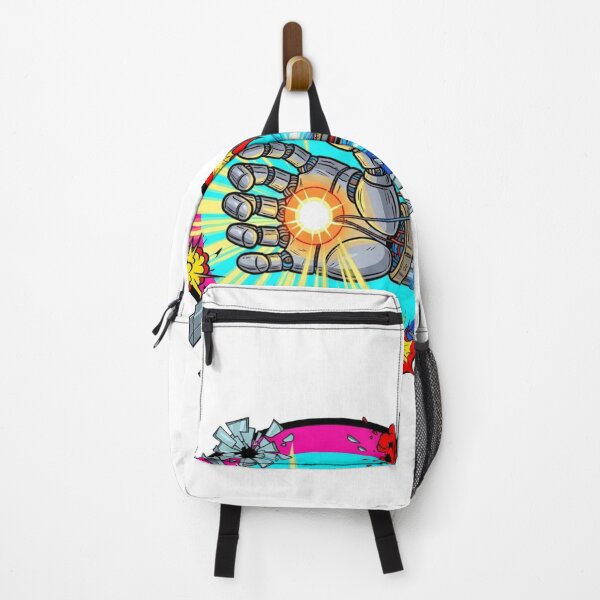 Item preview, Cyberpunk Robot Hand Blast – Neon Pop Art Sci‑Fi Illustration designed and sold by Dzblack.