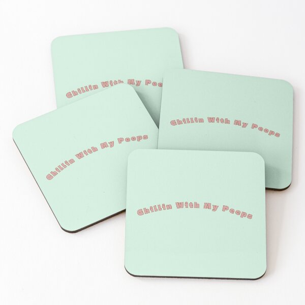 Item preview, Chillin With My Peeps Spring Easter Text Stickers Prints Posters Wall Art Magnet Home Coffee Cup Decoration TShirt Stationary Notebook Magnet Hat Kitchen Work School Office Redbubble Shop designed and sold by Saritas Boutique Shop.
