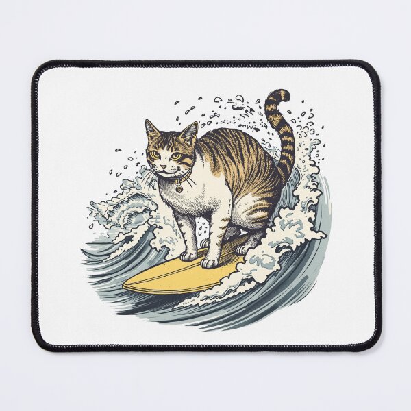 Item preview, Vintage Surfing Cat designed and sold by SOUFIANE1991.