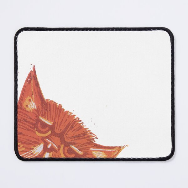 Item preview, Grumpy ginger cat linocut print designed and sold by puzzlegifts.