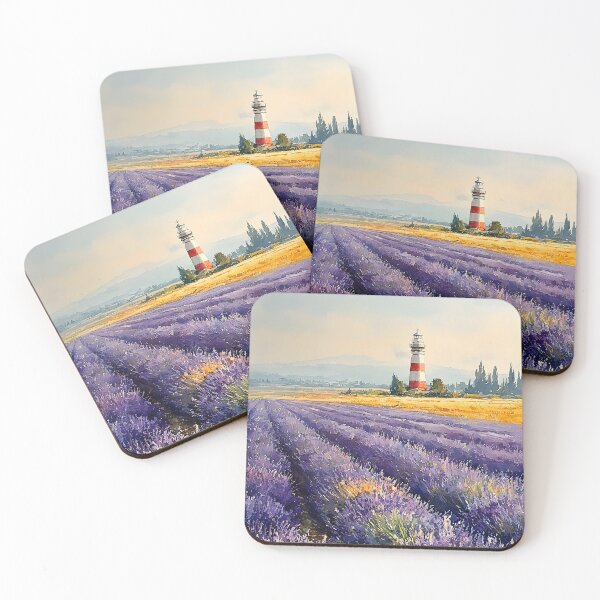 Item preview, Beacon of Spring – Lighthouse over Lavender Fields designed and sold by GASCE Studio.