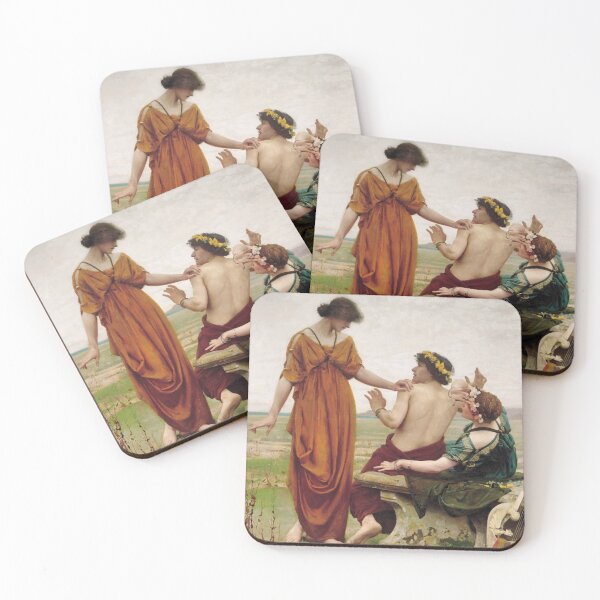 Item preview, Neoclassical Painting Mythological Figures Romantic Garden Scene for Classical Art Lovers designed and sold by RickE.