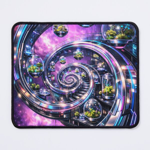 Item preview, Fibonacci Space Laboratory - Galactic Botanical Tech Poster designed and sold by LuxeBuzz.