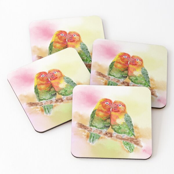 Item preview, Colorful Love Birds on Tree Branch designed and sold by PallaviS.
