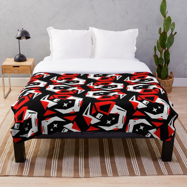 Item preview, Abstract Schematic - Random Red White Vector Circuitry and Geometric sharp HUD Pattern  designed and sold by The Nomadic Designs.