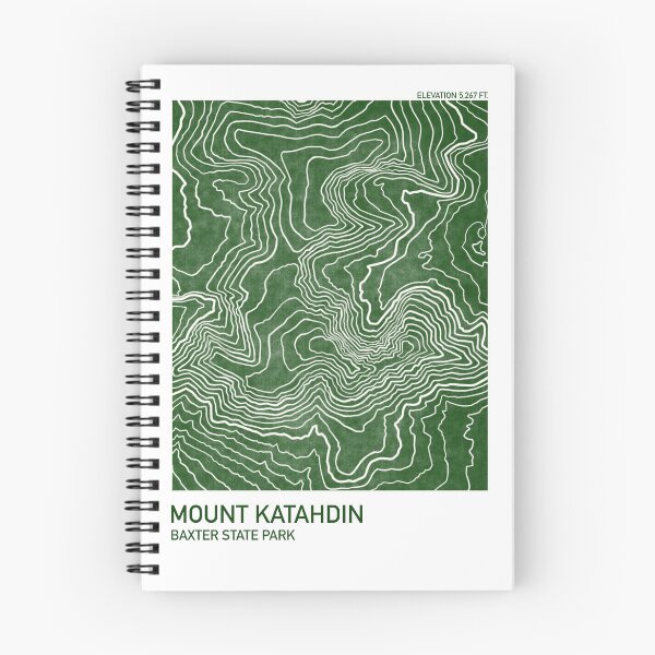 Item preview, Mount Katahdin Topography designed and sold by Mountain Bound Designs.