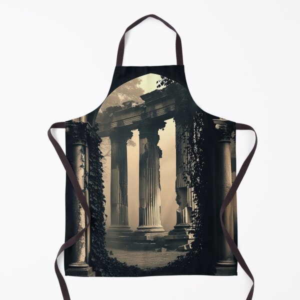 Item preview, Gothic Arch Framing Distant Columns — Dark Romantic Architecture Art designed and sold by semenol.