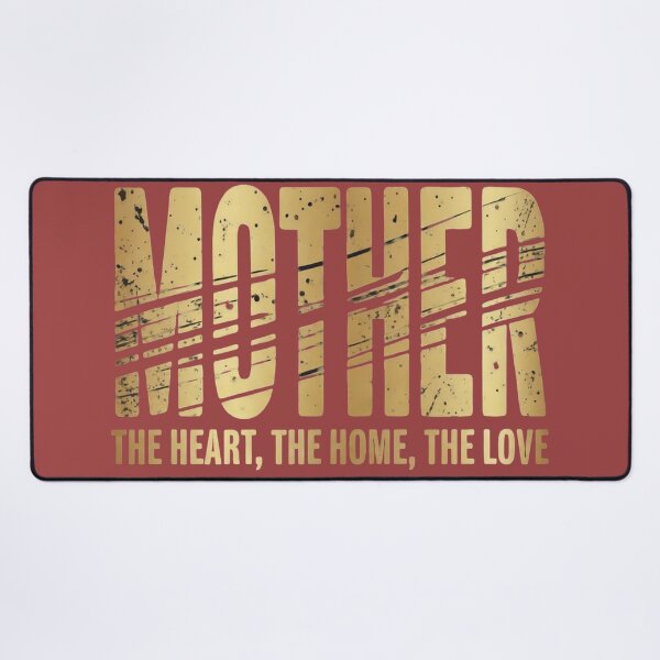 Item preview, Mother: The Heart, The Home, The Love – Distressed Gold Luxury Typography designed and sold by InkWeaveShop.