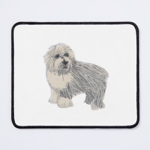 Item preview, Sheepdog linocut print designed and sold by puzzlegifts.