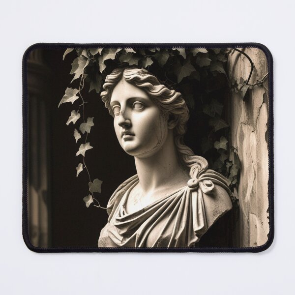 Item preview, Marble Muse Statue in Shadow — Romantic Ruins Sculpture Wall Art designed and sold by semenol.