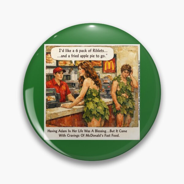 Item preview, Adam & Eve’s McDonald’s Cravings – Funny Fast‑Food Cartoon designed and sold by Rick London Gifts.