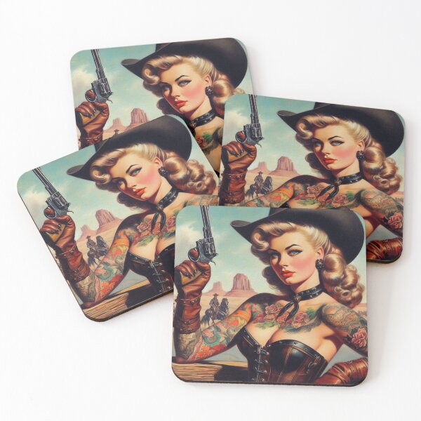 Item preview, Old School Inked Cowgirl designed and sold by PulpVintage.