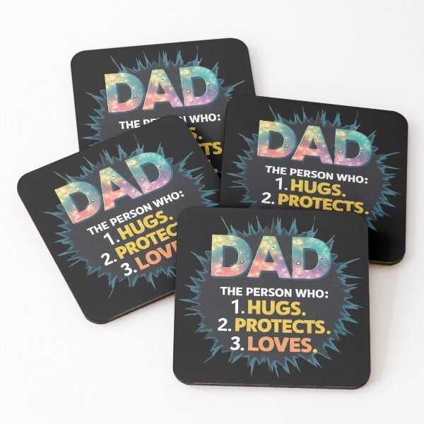 Item preview, Dad Hugs Protects Loves – Heartfelt Father’s Day Tribute designed and sold by CyfroweMysli.